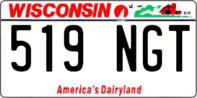 WI license plate 519NGT
