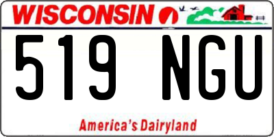 WI license plate 519NGU