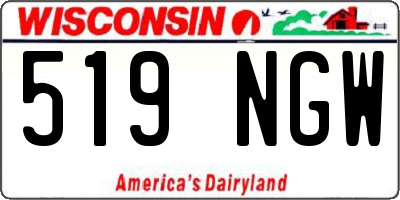 WI license plate 519NGW