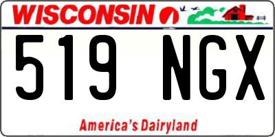 WI license plate 519NGX