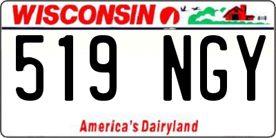 WI license plate 519NGY