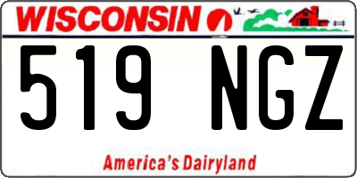 WI license plate 519NGZ