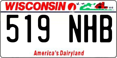 WI license plate 519NHB