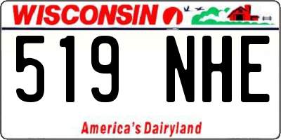 WI license plate 519NHE