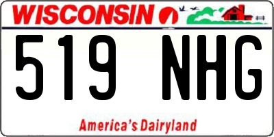 WI license plate 519NHG