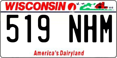 WI license plate 519NHM