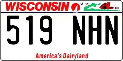 WI license plate 519NHN