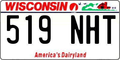 WI license plate 519NHT