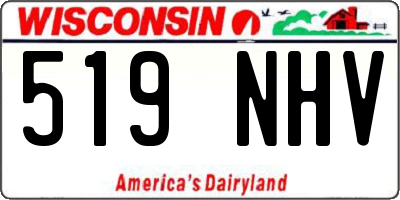 WI license plate 519NHV
