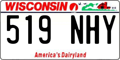 WI license plate 519NHY