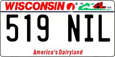 WI license plate 519NIL