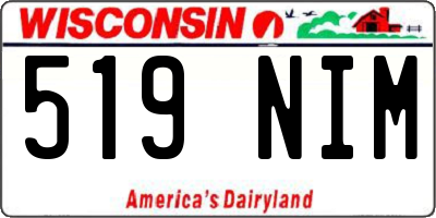 WI license plate 519NIM