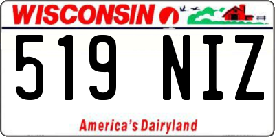 WI license plate 519NIZ
