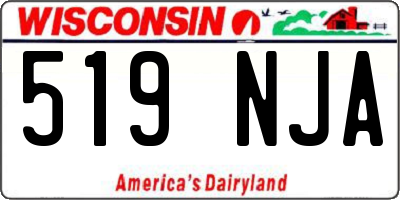 WI license plate 519NJA