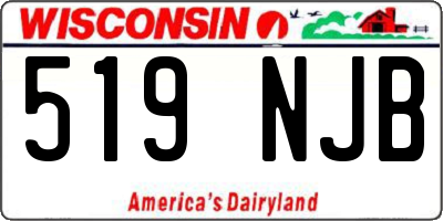 WI license plate 519NJB