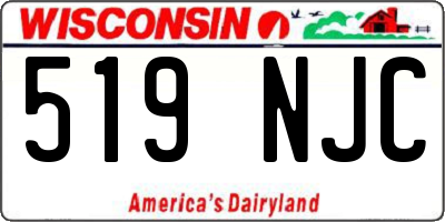 WI license plate 519NJC