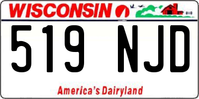 WI license plate 519NJD