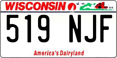 WI license plate 519NJF