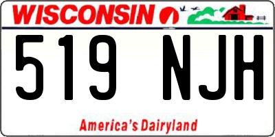 WI license plate 519NJH