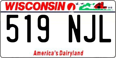 WI license plate 519NJL