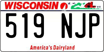 WI license plate 519NJP