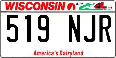 WI license plate 519NJR