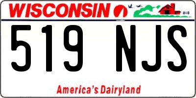 WI license plate 519NJS