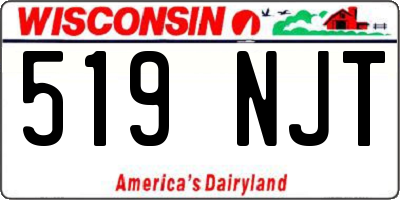 WI license plate 519NJT