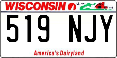 WI license plate 519NJY