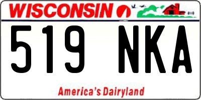 WI license plate 519NKA