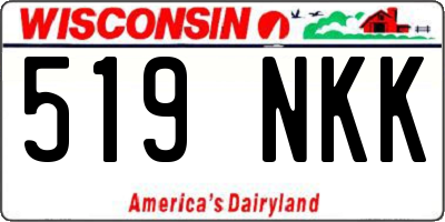 WI license plate 519NKK