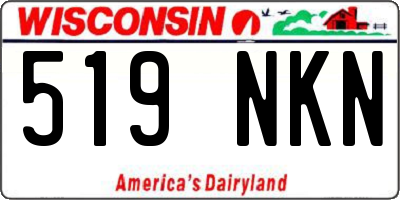 WI license plate 519NKN