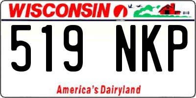 WI license plate 519NKP