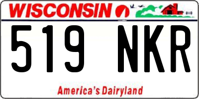 WI license plate 519NKR