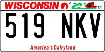 WI license plate 519NKV