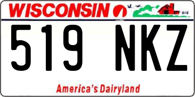 WI license plate 519NKZ