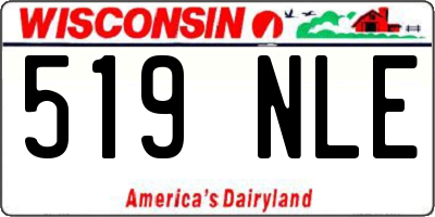 WI license plate 519NLE
