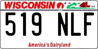 WI license plate 519NLF