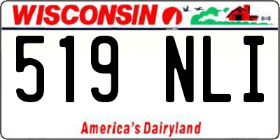 WI license plate 519NLI