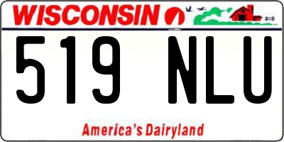 WI license plate 519NLU