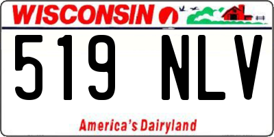WI license plate 519NLV