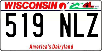 WI license plate 519NLZ