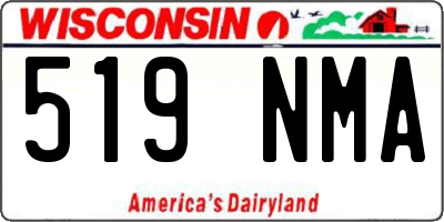 WI license plate 519NMA