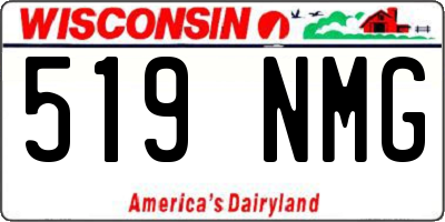 WI license plate 519NMG