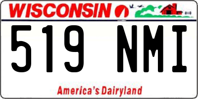 WI license plate 519NMI
