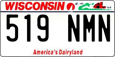 WI license plate 519NMN