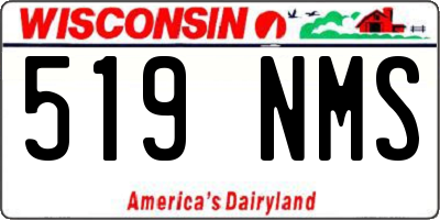 WI license plate 519NMS