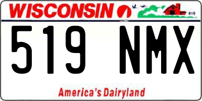 WI license plate 519NMX