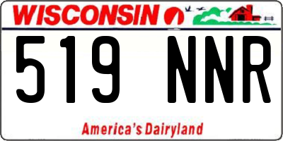 WI license plate 519NNR
