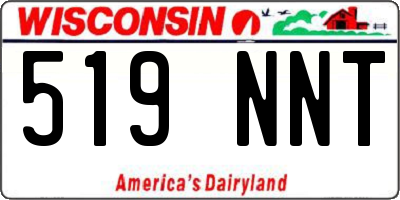 WI license plate 519NNT